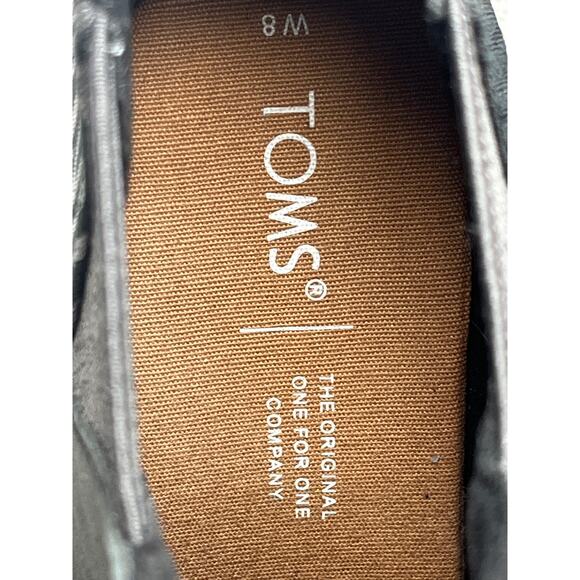 TOMS 10016061 Women's Kelsey Black Zebra Shimmer Wedge Heels Bootie Boots Size 8 - Picture 6 of 8